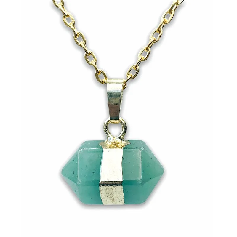 Horizontal Double Point Crystal Necklace