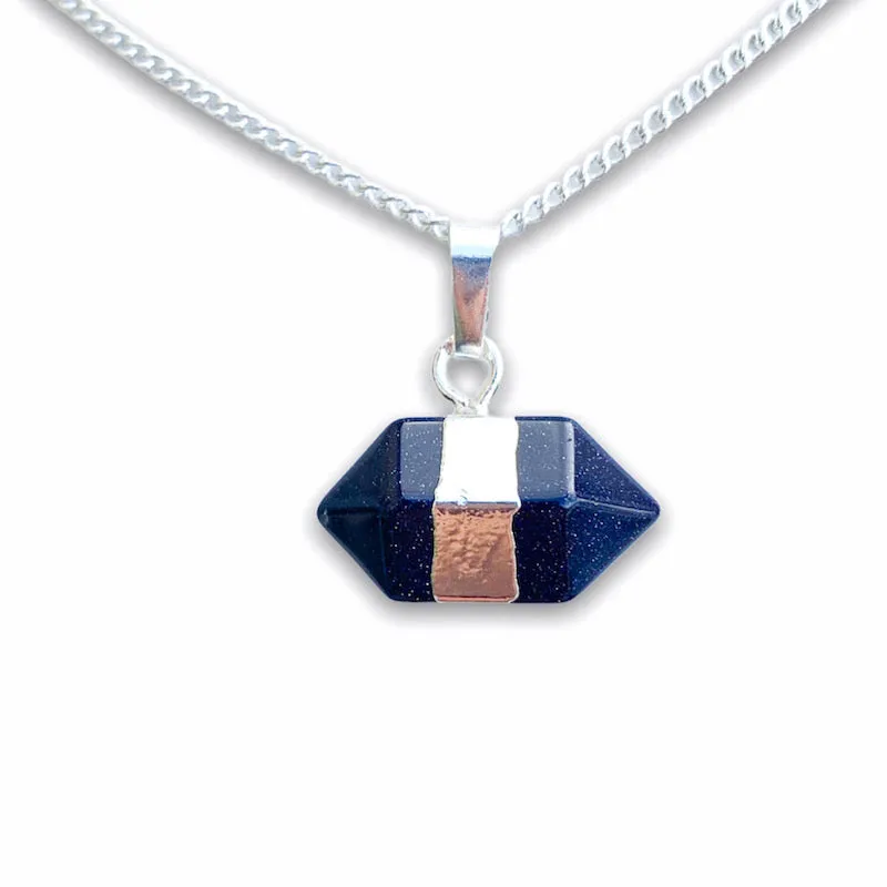 Horizontal Double Point Crystal Necklace