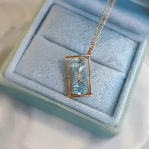 Hourglass Necklace (Solid Silver)