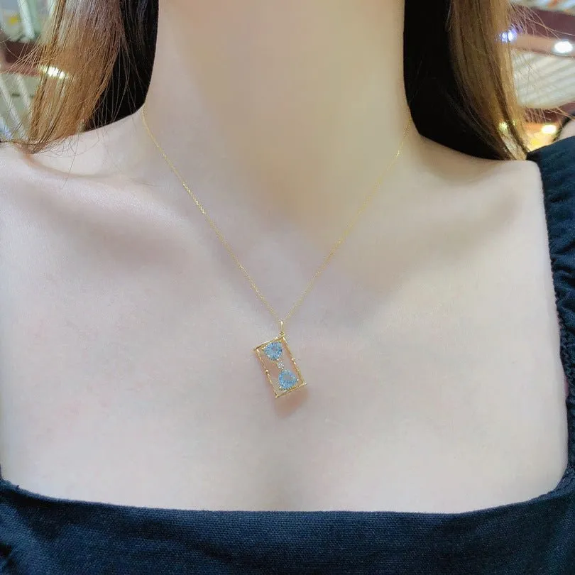 Hourglass Necklace (Solid Silver)