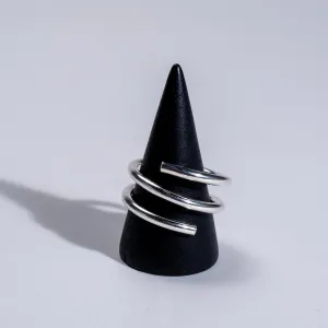 Industrial Sterling Silver Spiral Ring