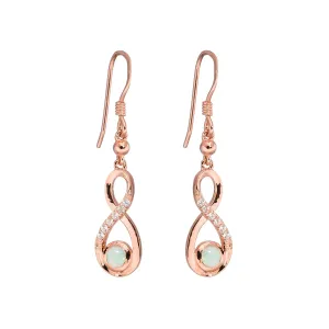 Infinity Solid Opal Earrings