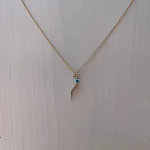 Italian Horn & Evil Eye Necklace
