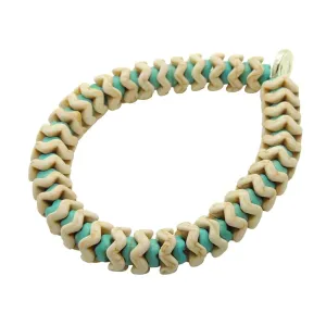Ivory Howlite Gemstone Wave Bracelet