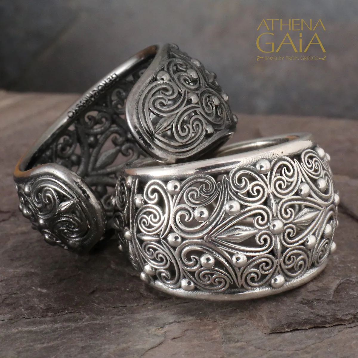 Kallisto Open Band Filigree Ring