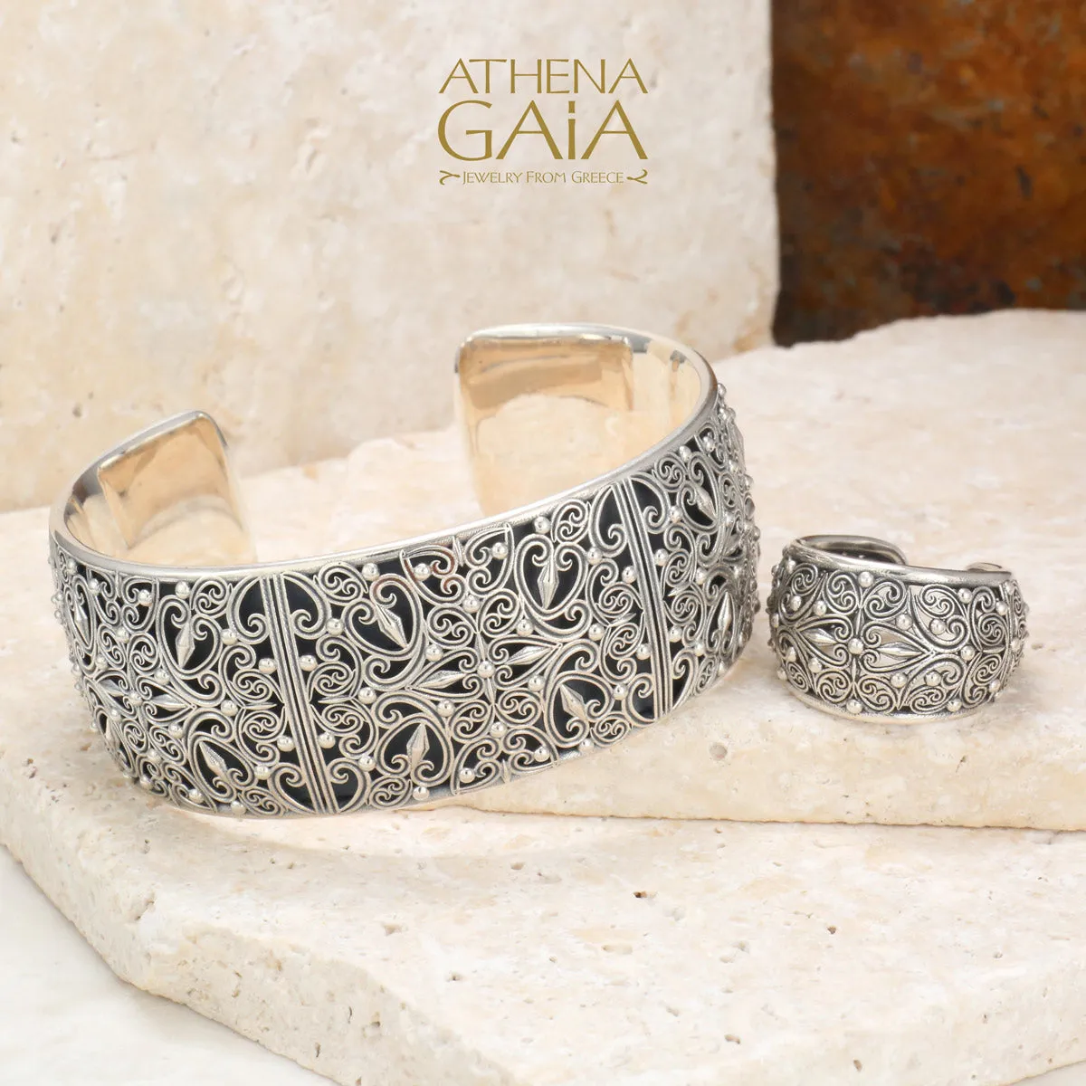 Kallisto Open Band Filigree Ring