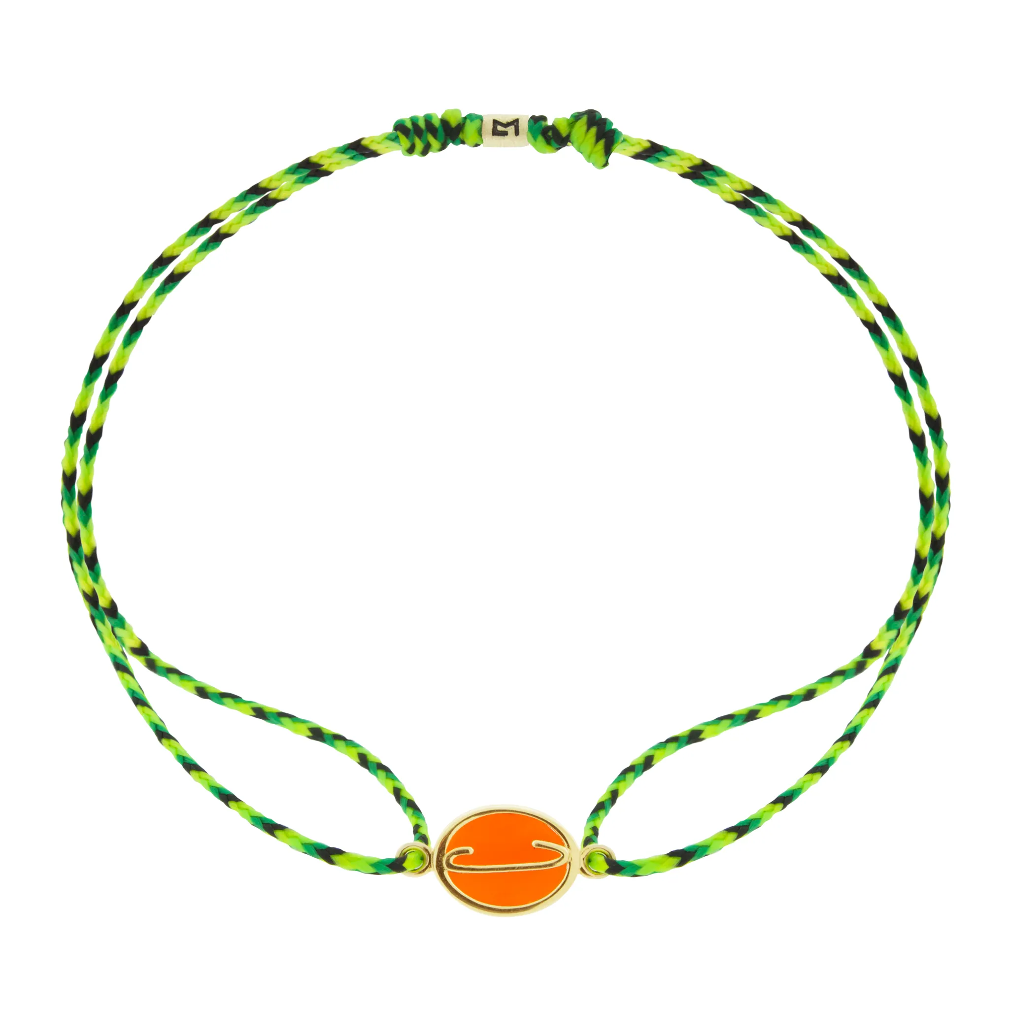 Large Carnelian Initial Cord Bracelet