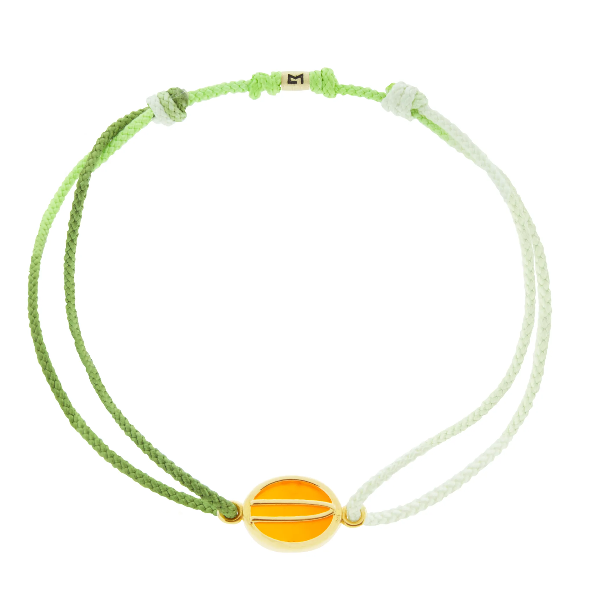 Large Carnelian Initial Cord Bracelet