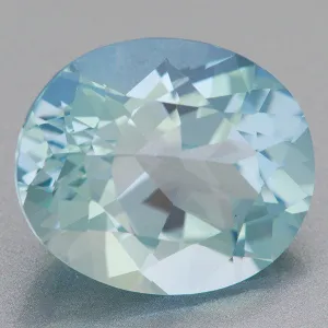 Large Natural Robin's Egg Blue Oval Aquamarine | 4.41 Carats | 12 x 10mm