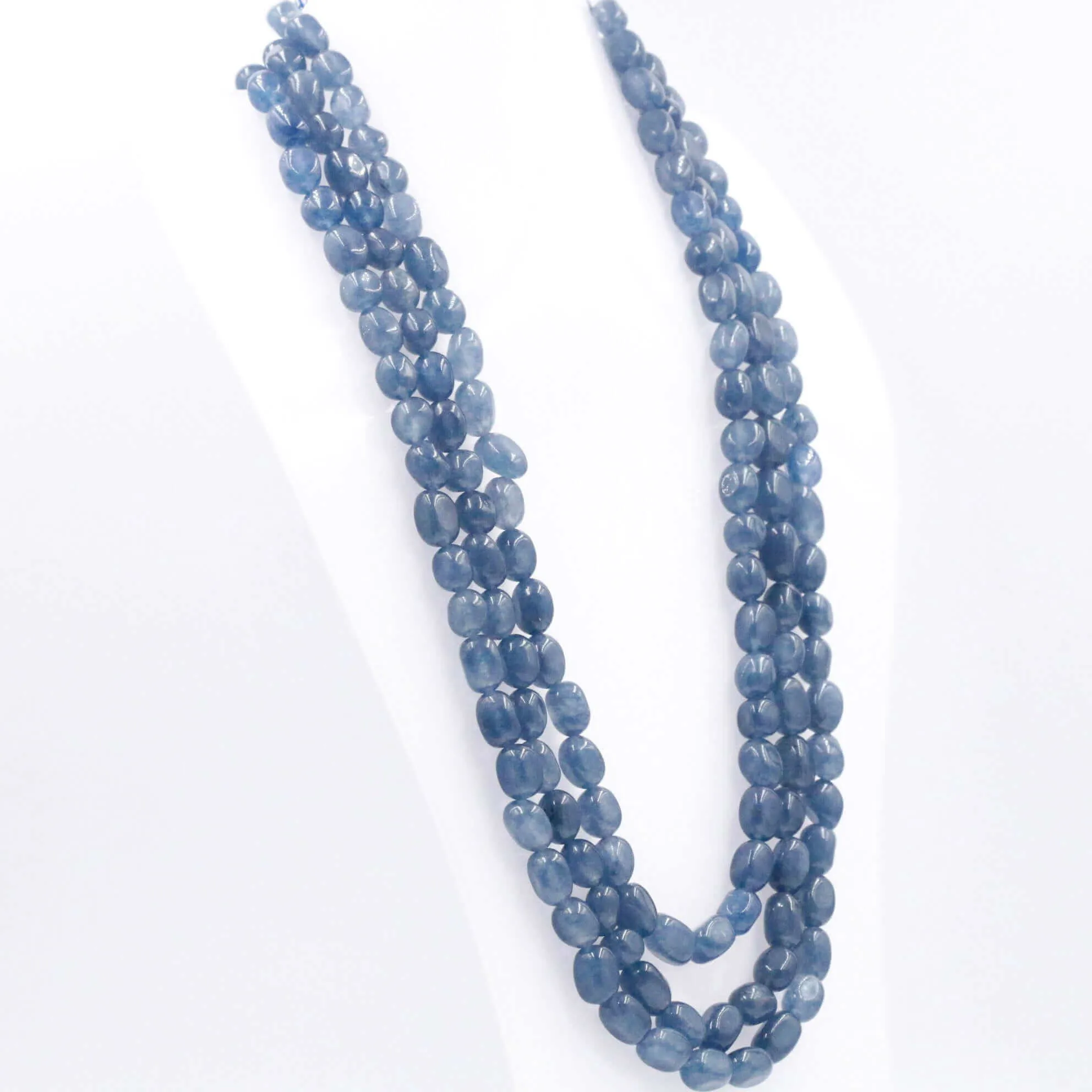 Layered Quartz Necklace Beaded Necklace Layered Necklace Long Necklace Indian Necklace Quartz Sarafa Blue Necklace Blue Sarafa SKU 6143216