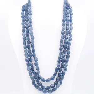 Layered Quartz Necklace Beaded Necklace Layered Necklace Long Necklace Indian Necklace Quartz Sarafa Blue Necklace Blue Sarafa SKU 6143216