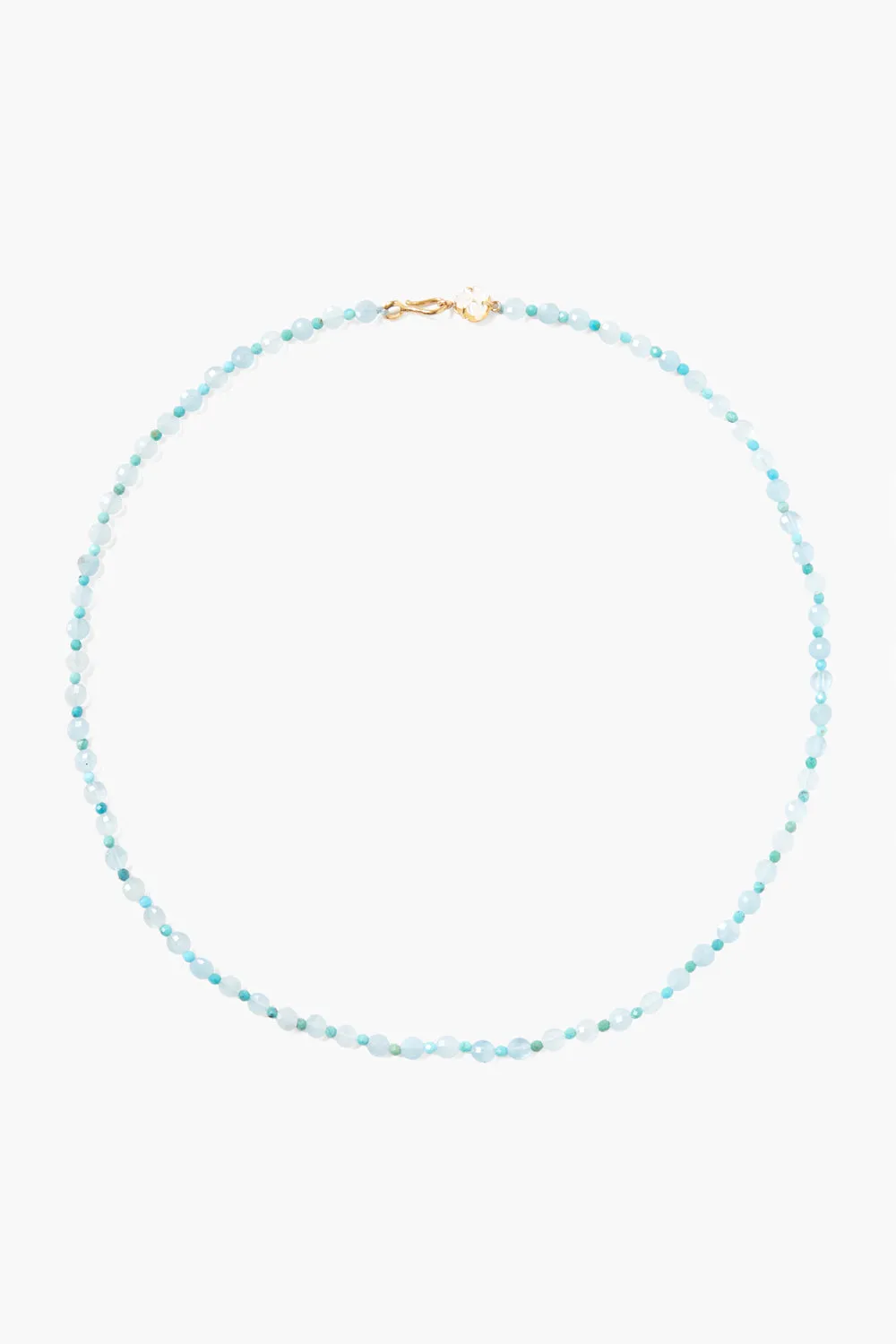 Lily Necklace Aquamarine Mix