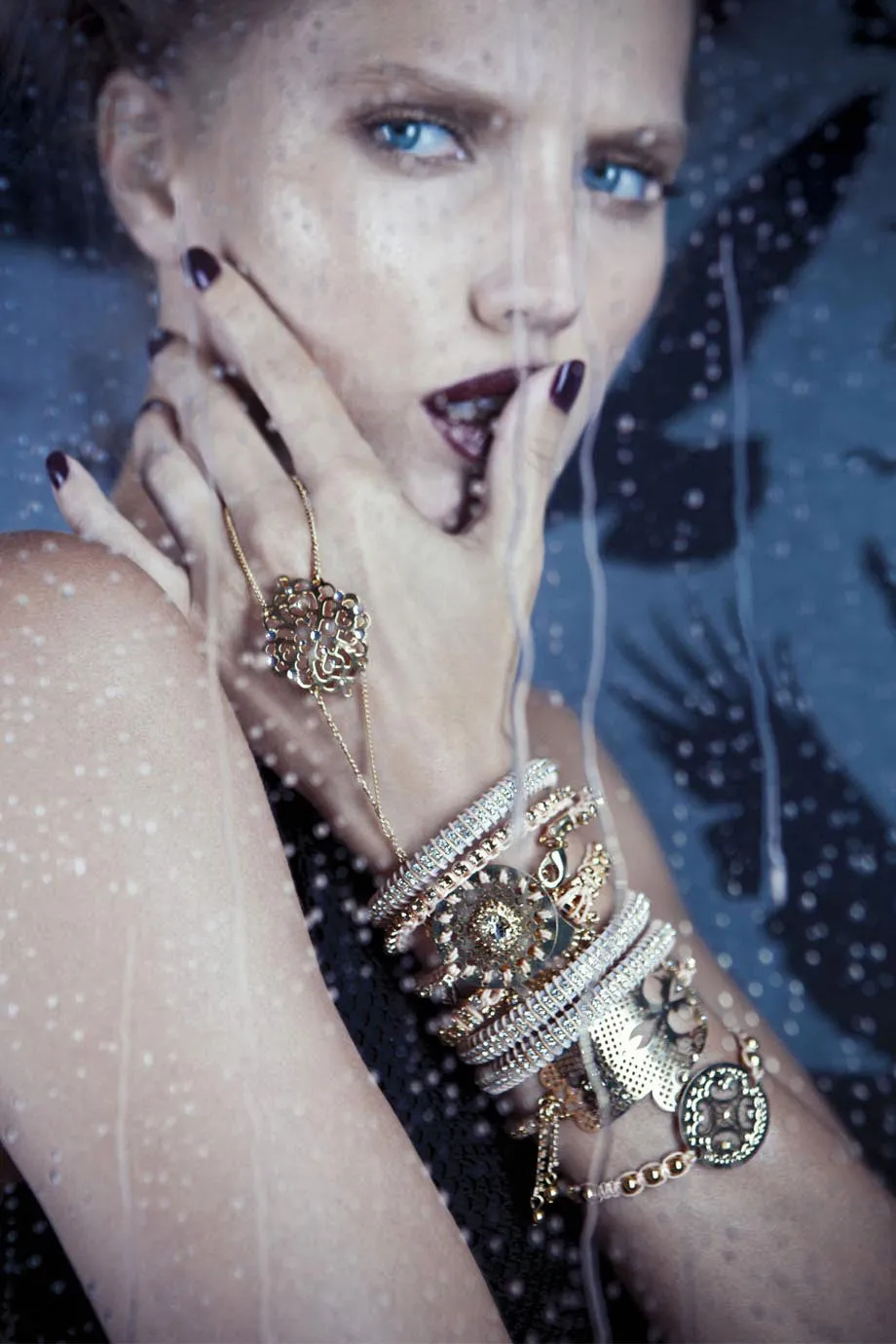 LK DESIGNS INGRID Gold Crystal Bracelet
