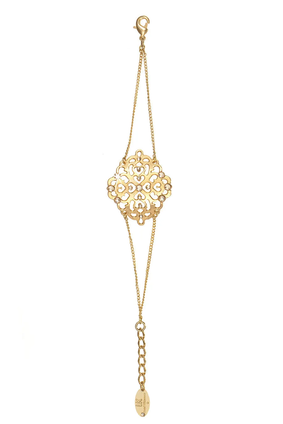 LK DESIGNS INGRID Gold Crystal Bracelet
