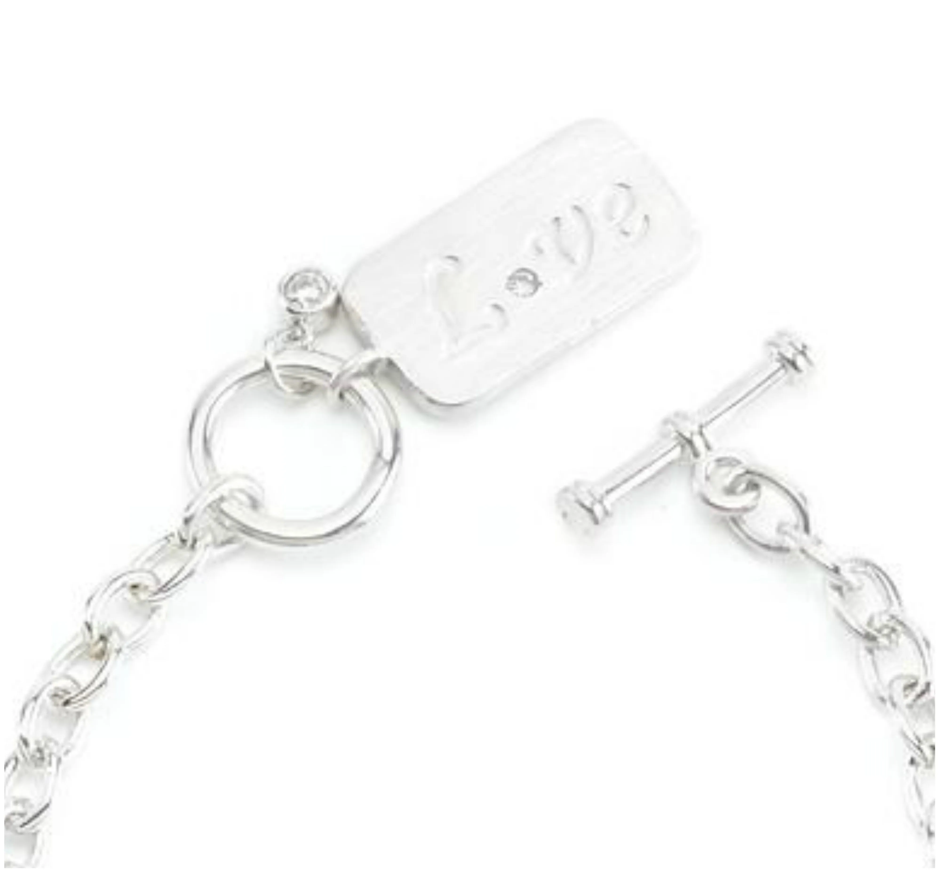 Love Charm Silver Bracelet | 7.5in