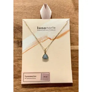 Luna Norte Aquamarine Pendant Necklace