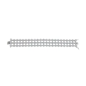 Lysanne CZ Art Deco Pattern Bracelet – 7in