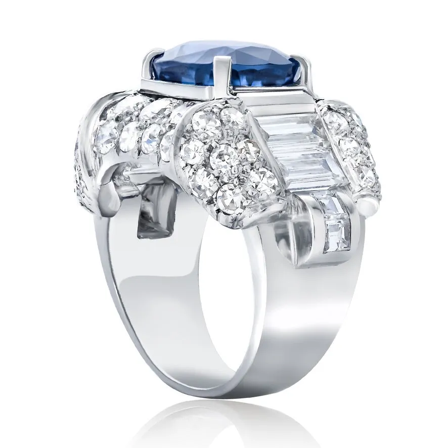 MDJ Curators Collection... Bvglari Roma No Heat Burma Sapphire 89.50 cttw & 36.25 cttw Diamond Platinum Suite 15400/14760