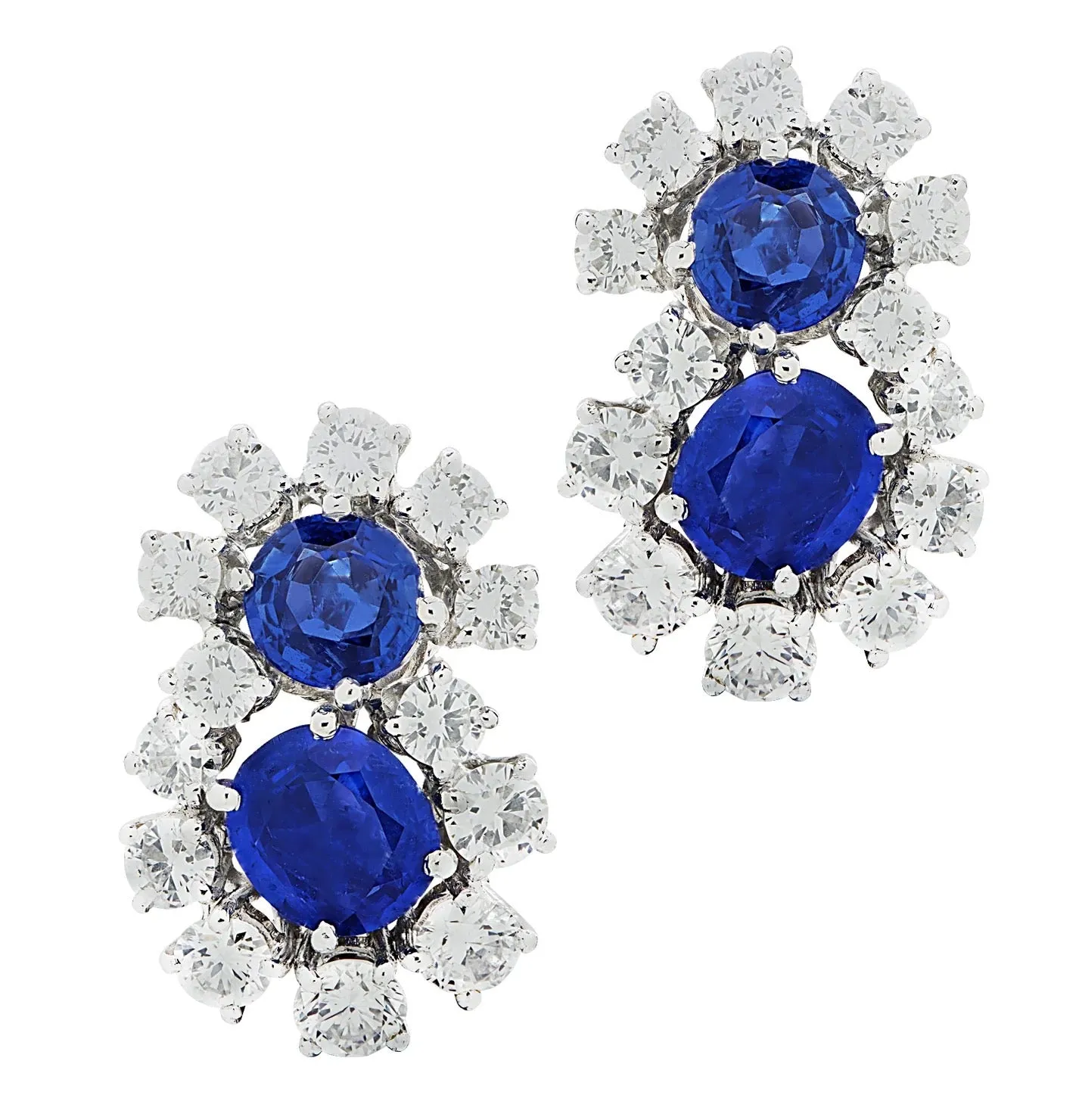 MDJ Curators Collection... Bvglari Roma No Heat Burma Sapphire 89.50 cttw & 36.25 cttw Diamond Platinum Suite 15400/14760
