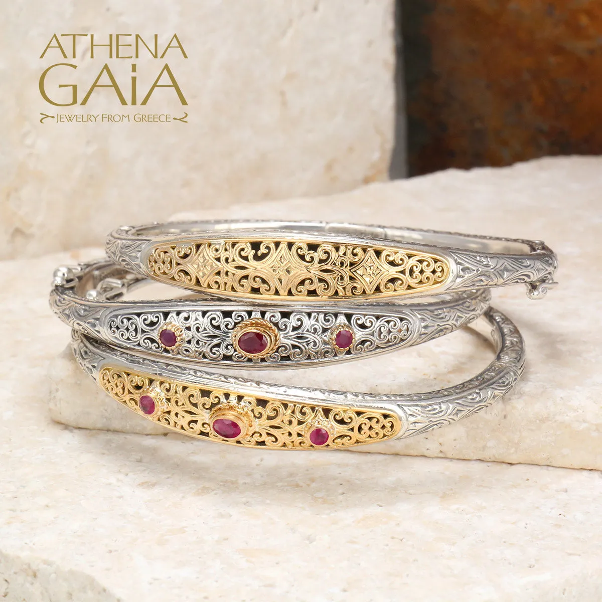 Mediterranean Thin Bangle Bracelet
