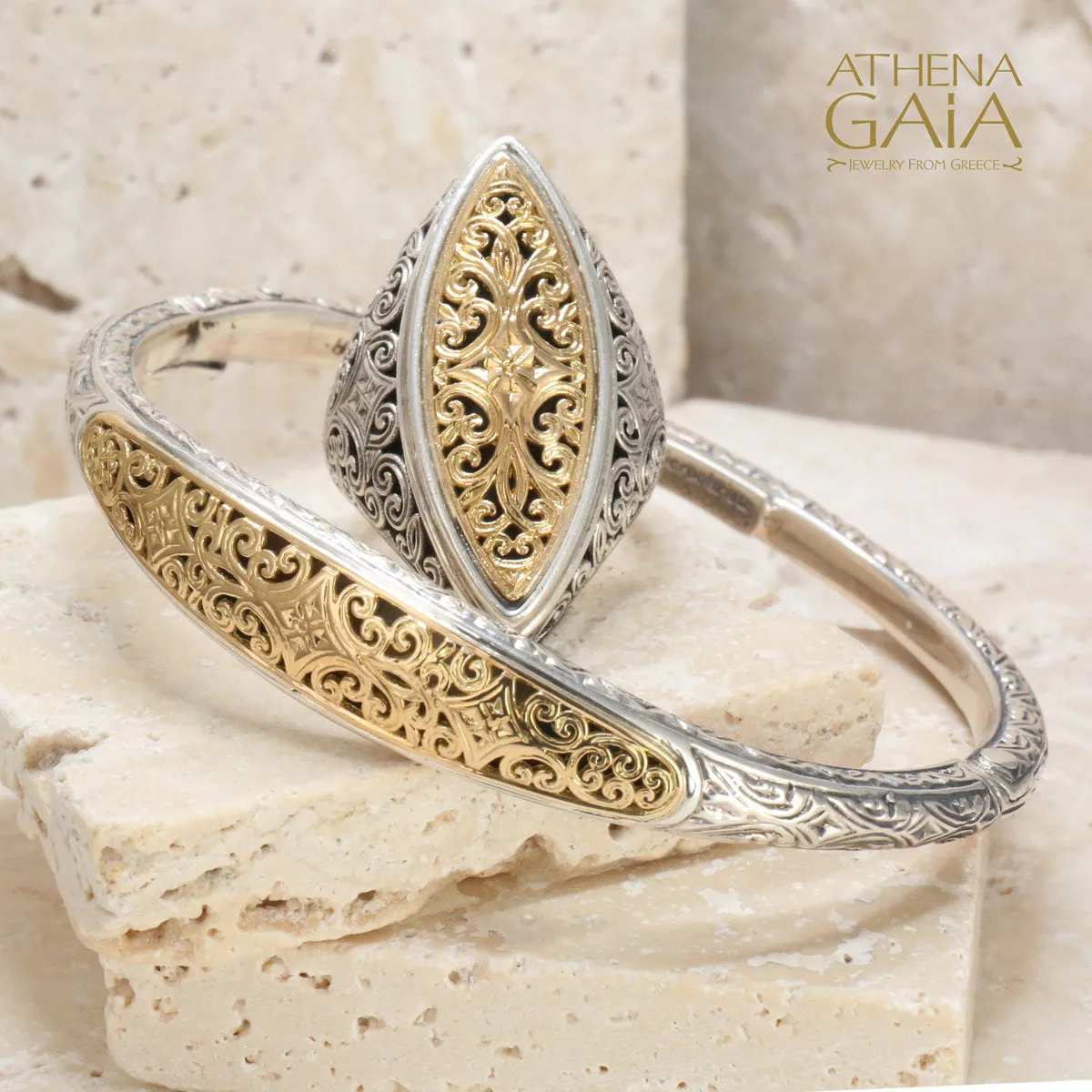 Mediterranean Thin Bangle Bracelet