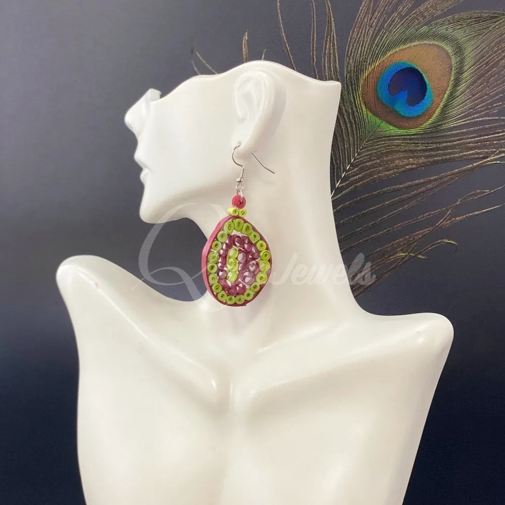 Medium Tear Drop Quilling Earrings