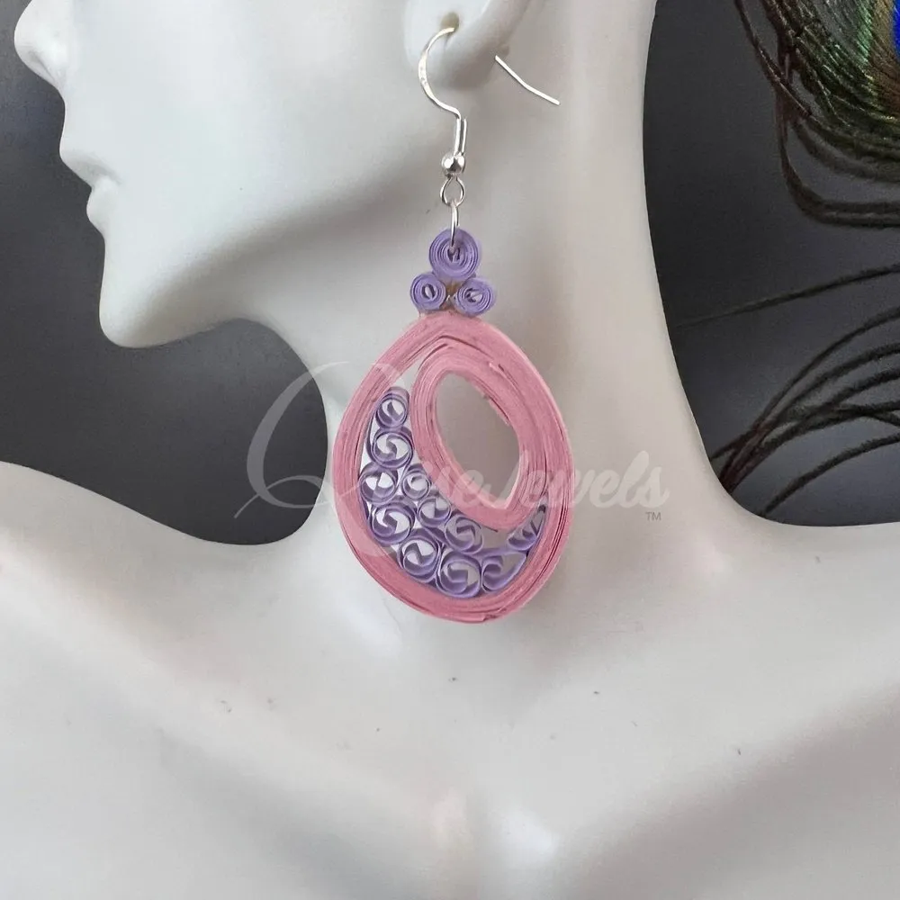Medium Tear Drop Quilling Earrings