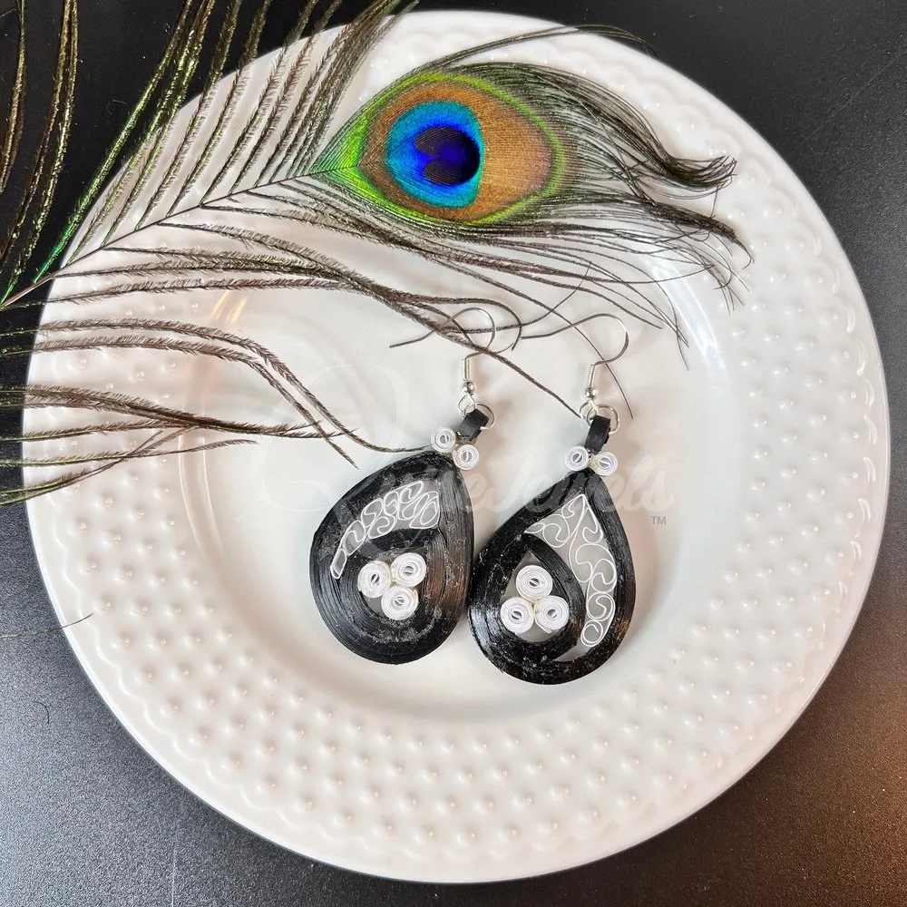 Medium Tear Drop Quilling Earrings
