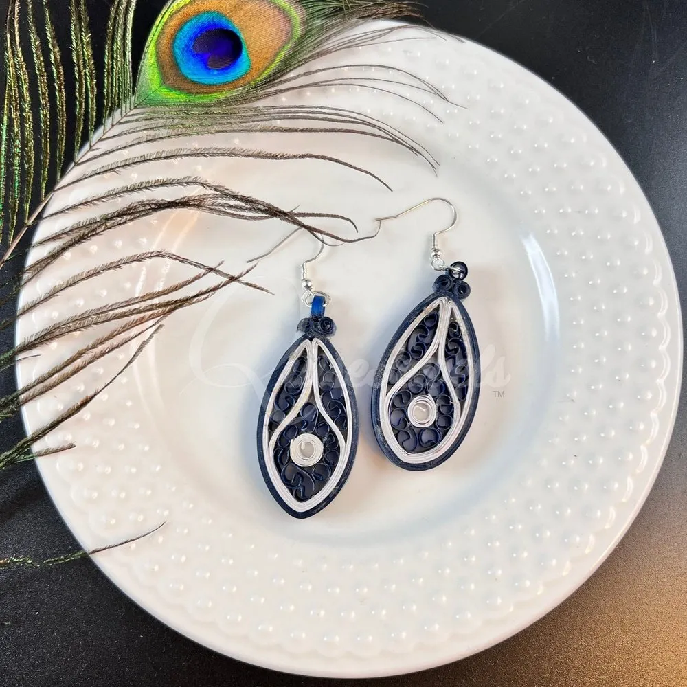 Medium Tear Drop Quilling Earrings