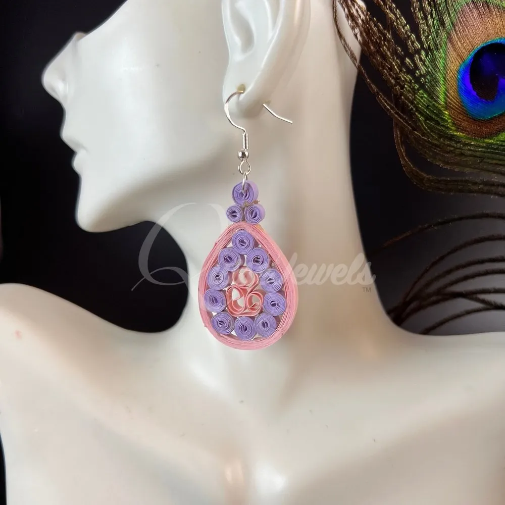 Medium Tear Drop Quilling Earrings