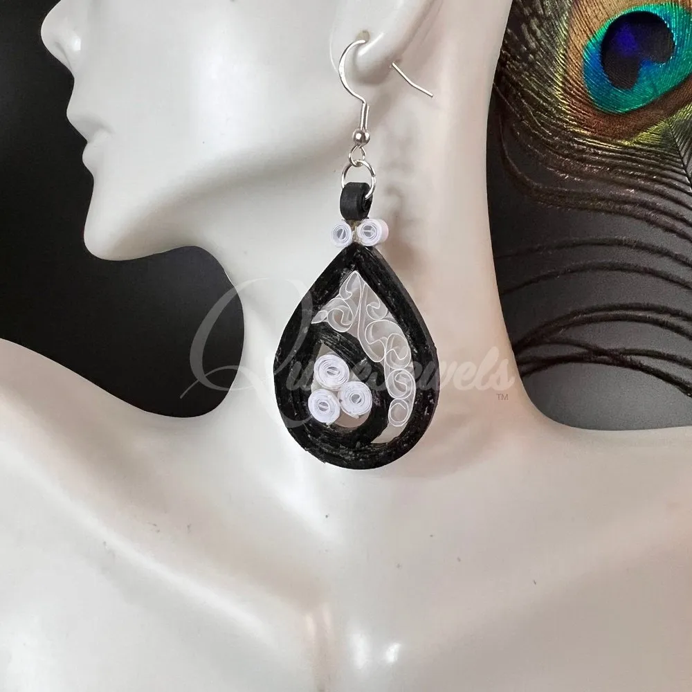 Medium Tear Drop Quilling Earrings