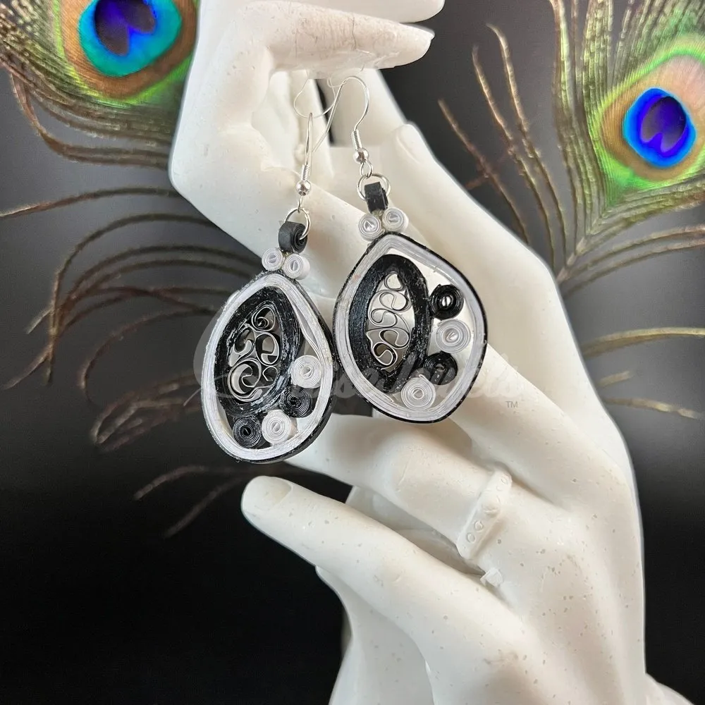 Medium Tear Drop Quilling Earrings