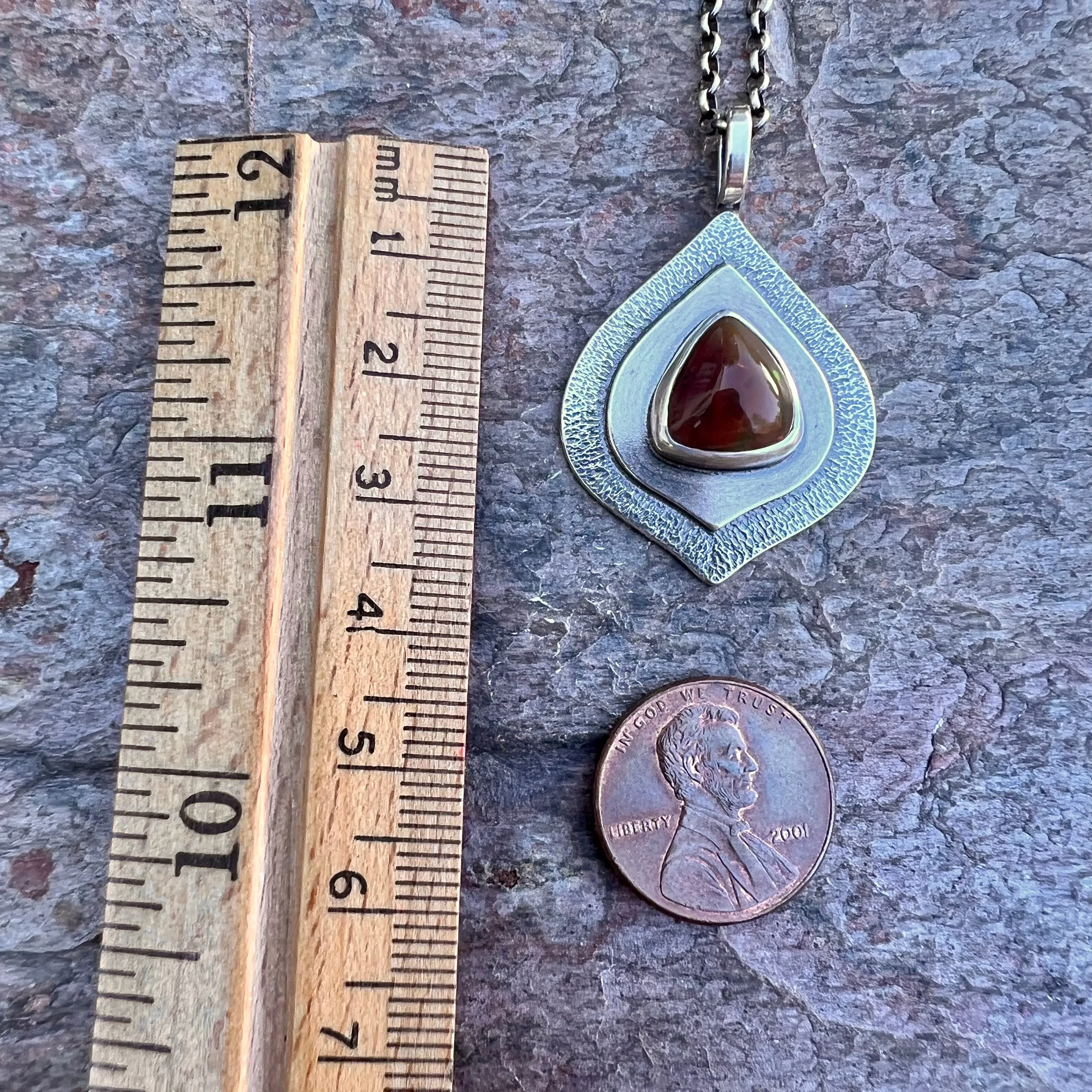 Mexican Opal Sterling Silver Necklace - Handmade One-of-a-kind Pendant on Sterling Silver Chain