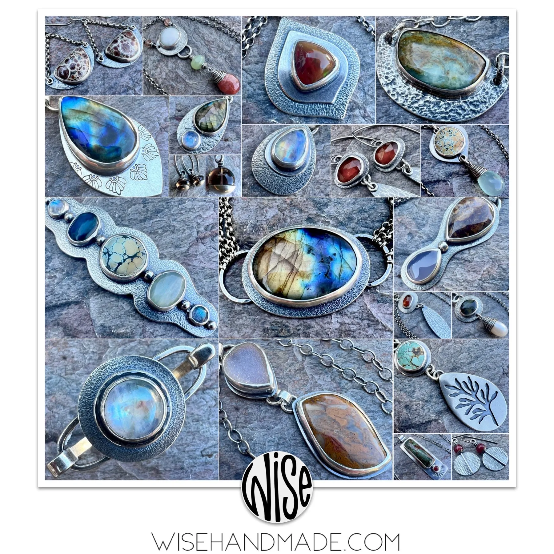 Mexican Opal Sterling Silver Necklace - Handmade One-of-a-kind Pendant on Sterling Silver Chain