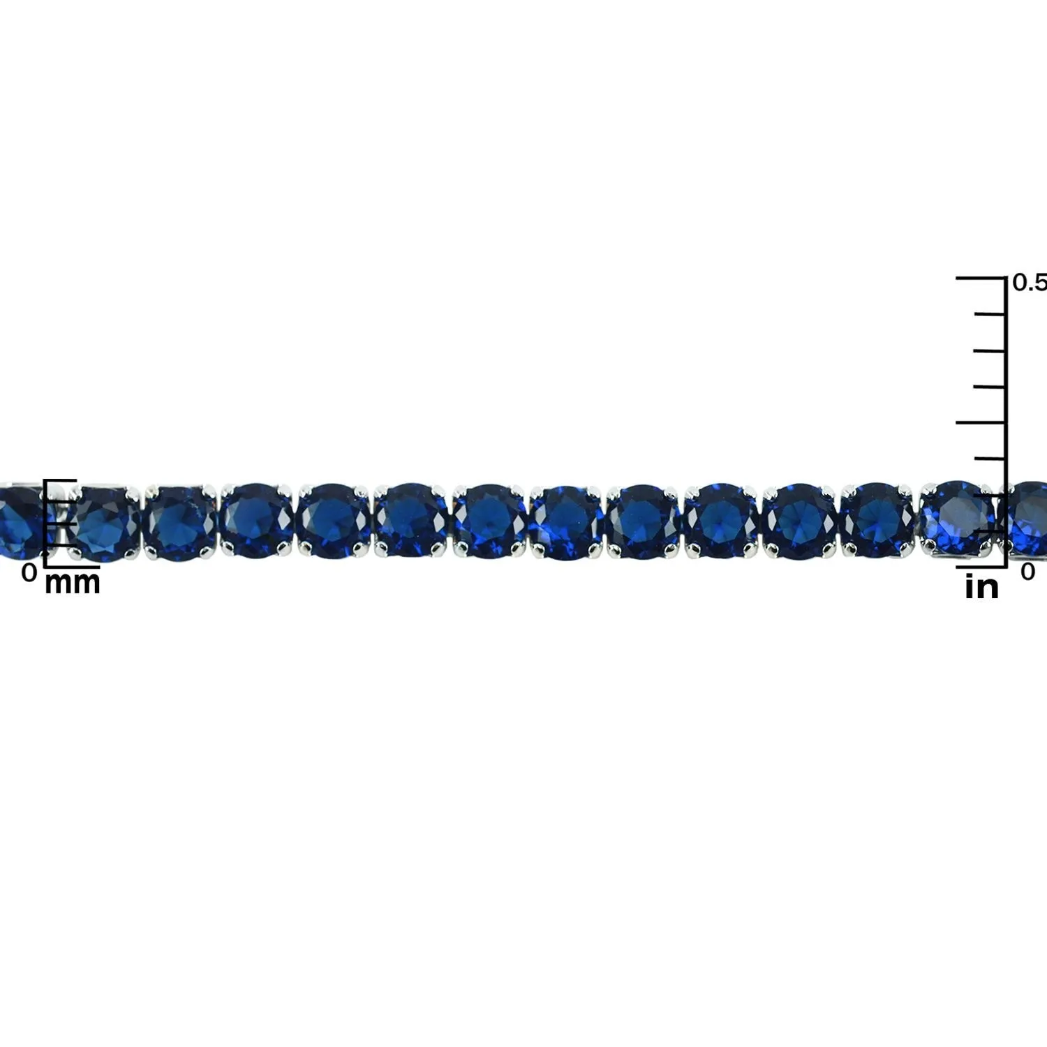 Micole Sapphire CZ Tennis Bracelet – 7in