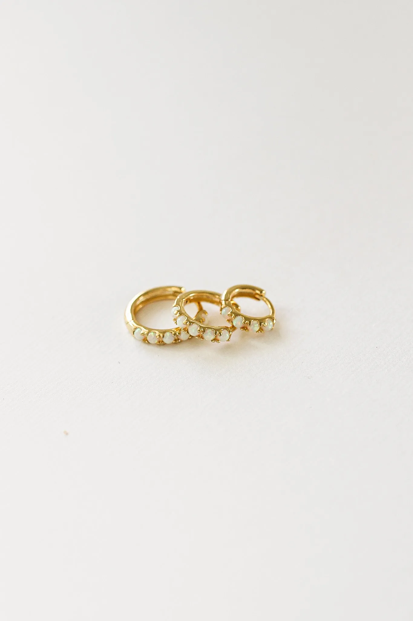 Micro Opal Hoop
