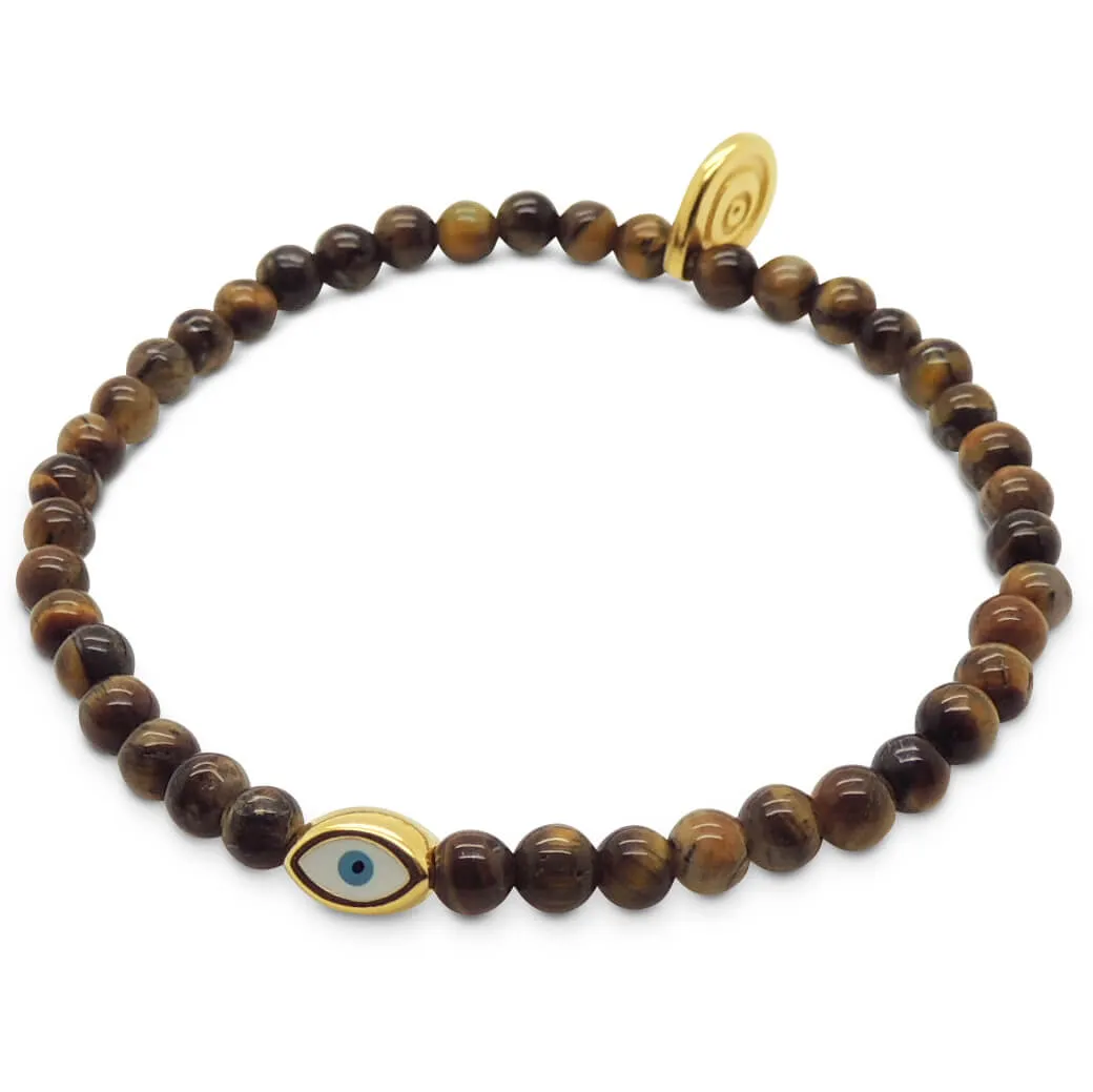 Mini Evil Eye Amulet Gemstone Bracelet