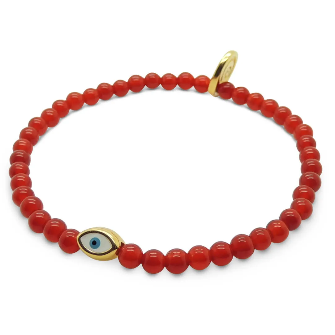 Mini Evil Eye Amulet Gemstone Bracelet