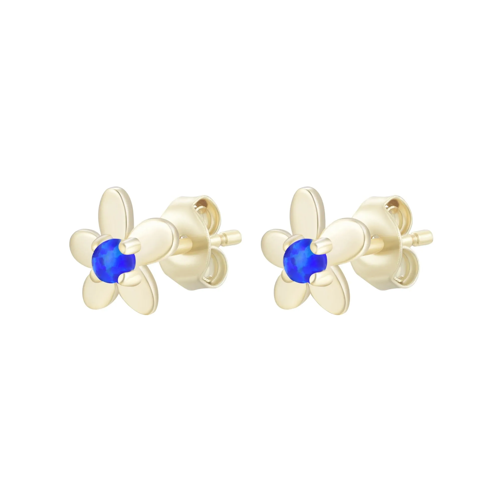 Mini Flower Opal Stud Earrings