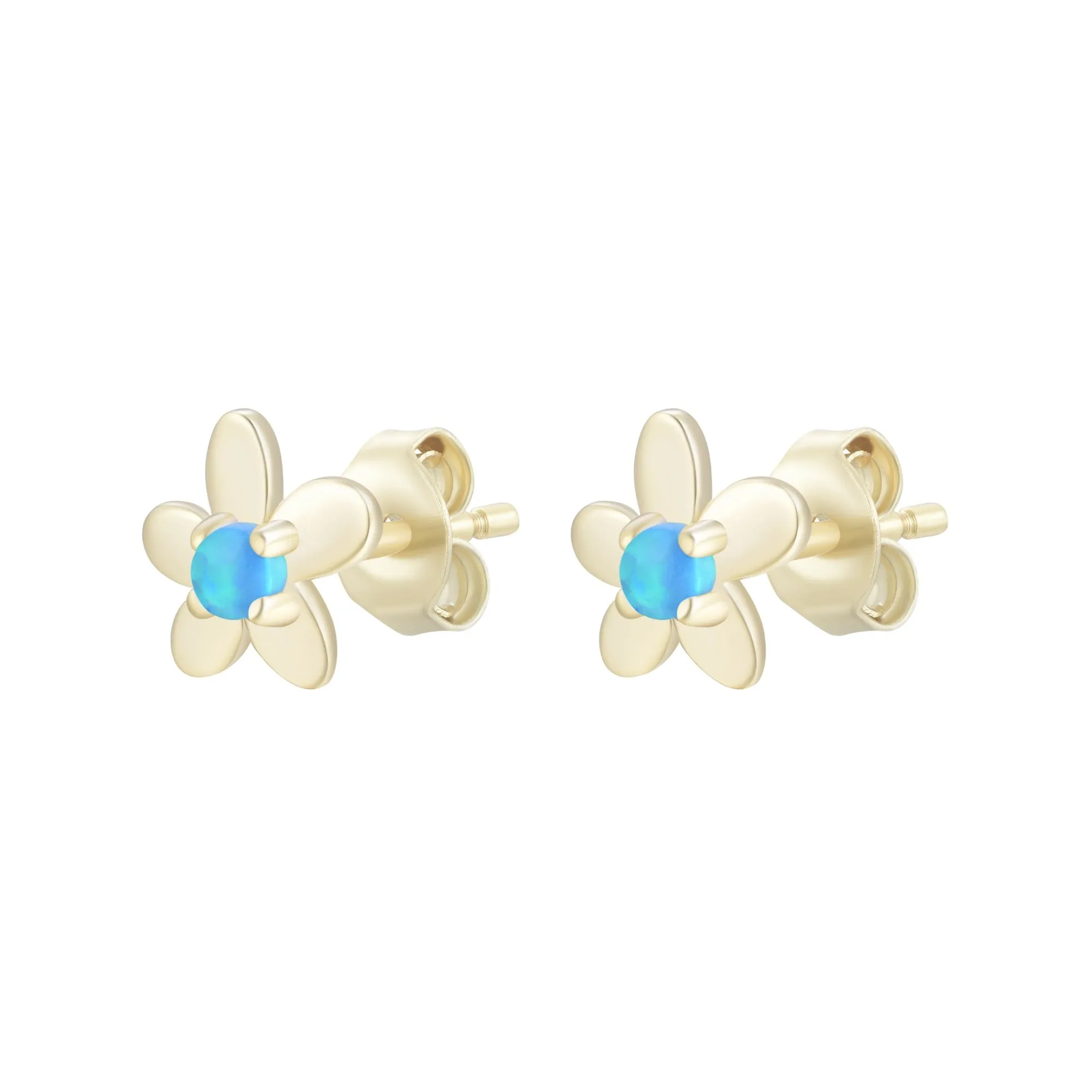 Mini Flower Opal Stud Earrings