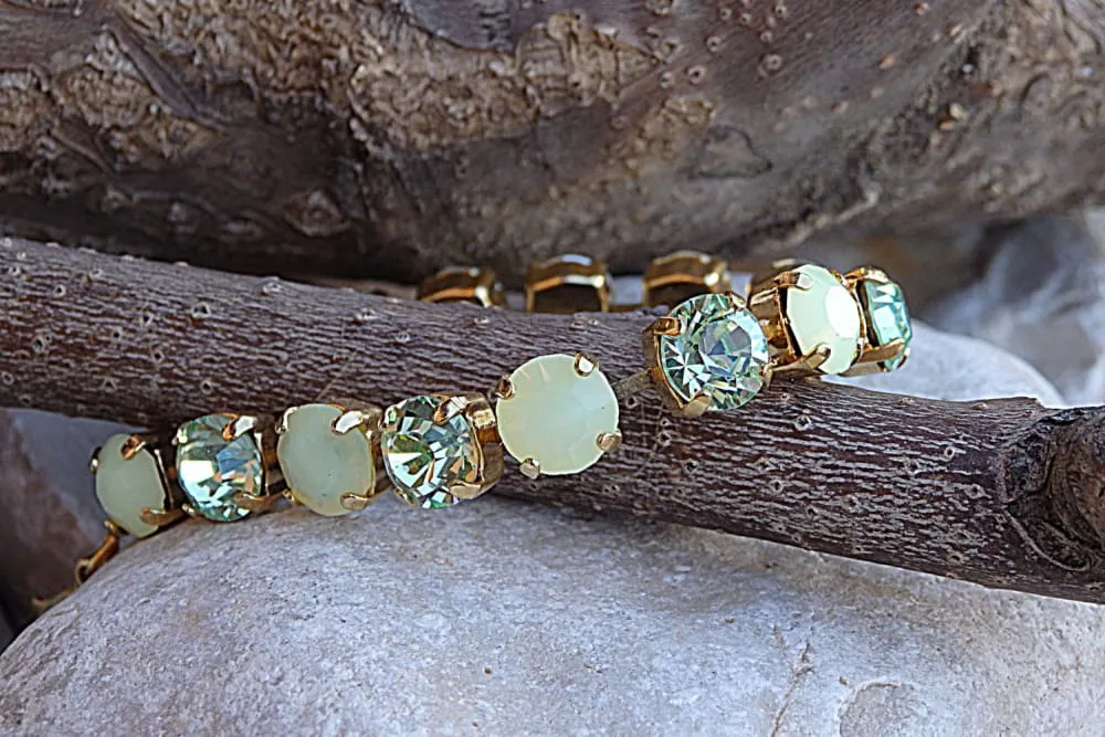 Mint tennis bracelet