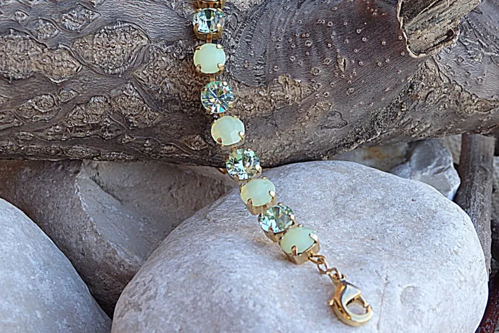 Mint tennis bracelet