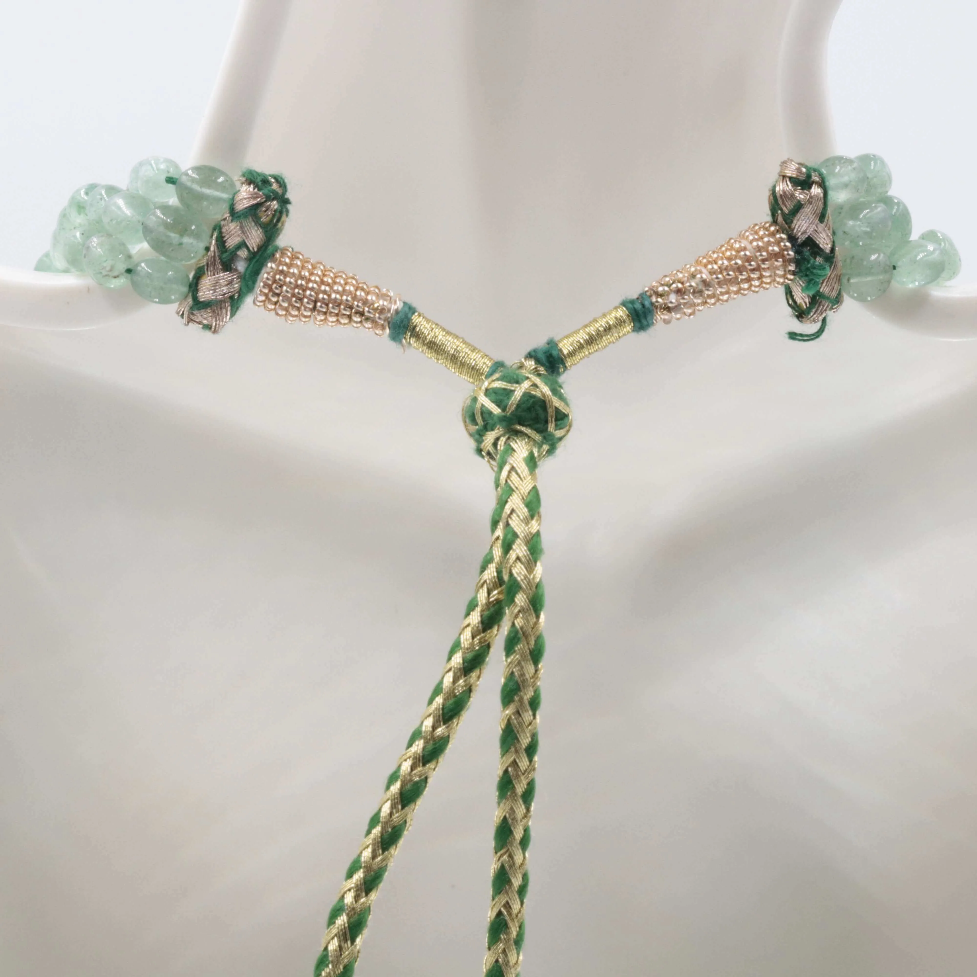 Natural Green Russian Emerald Aventurine Quartz Beaded Necklace Aventurine Quartz Gemstone Necklace SKU 6142676 6142675