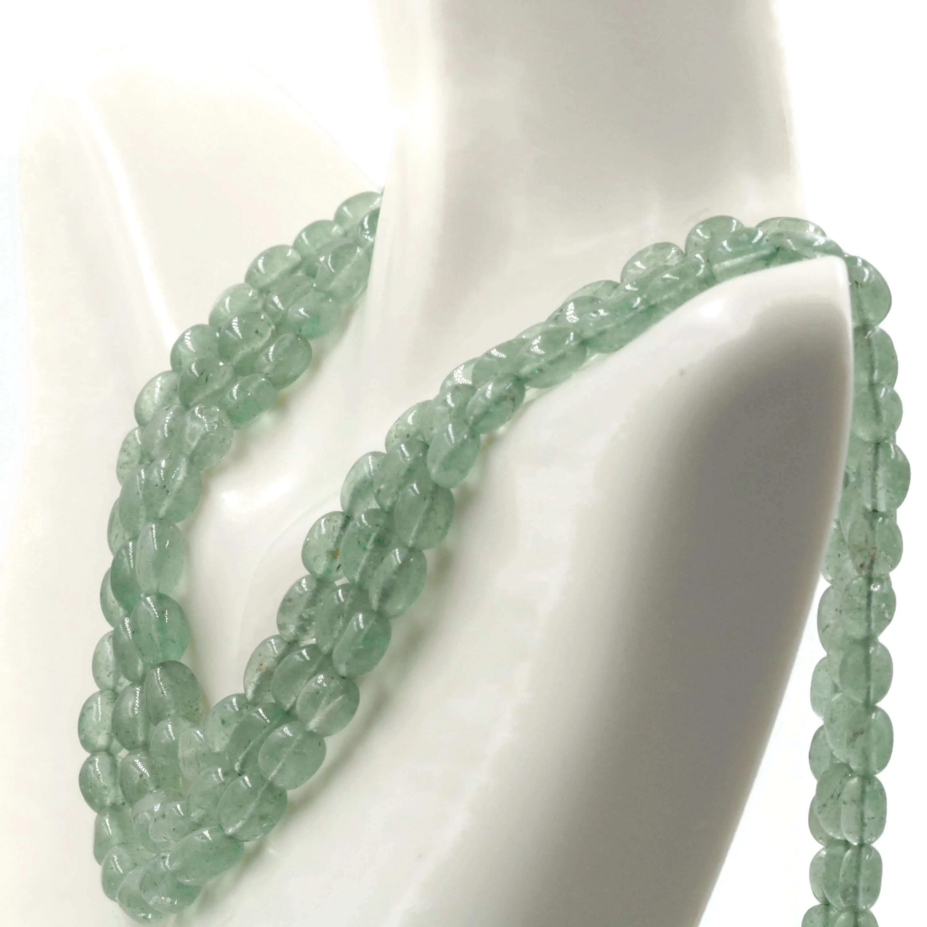 Natural Green Russian Emerald Aventurine Quartz Beaded Necklace Aventurine Quartz Gemstone Necklace SKU 6142676 6142675