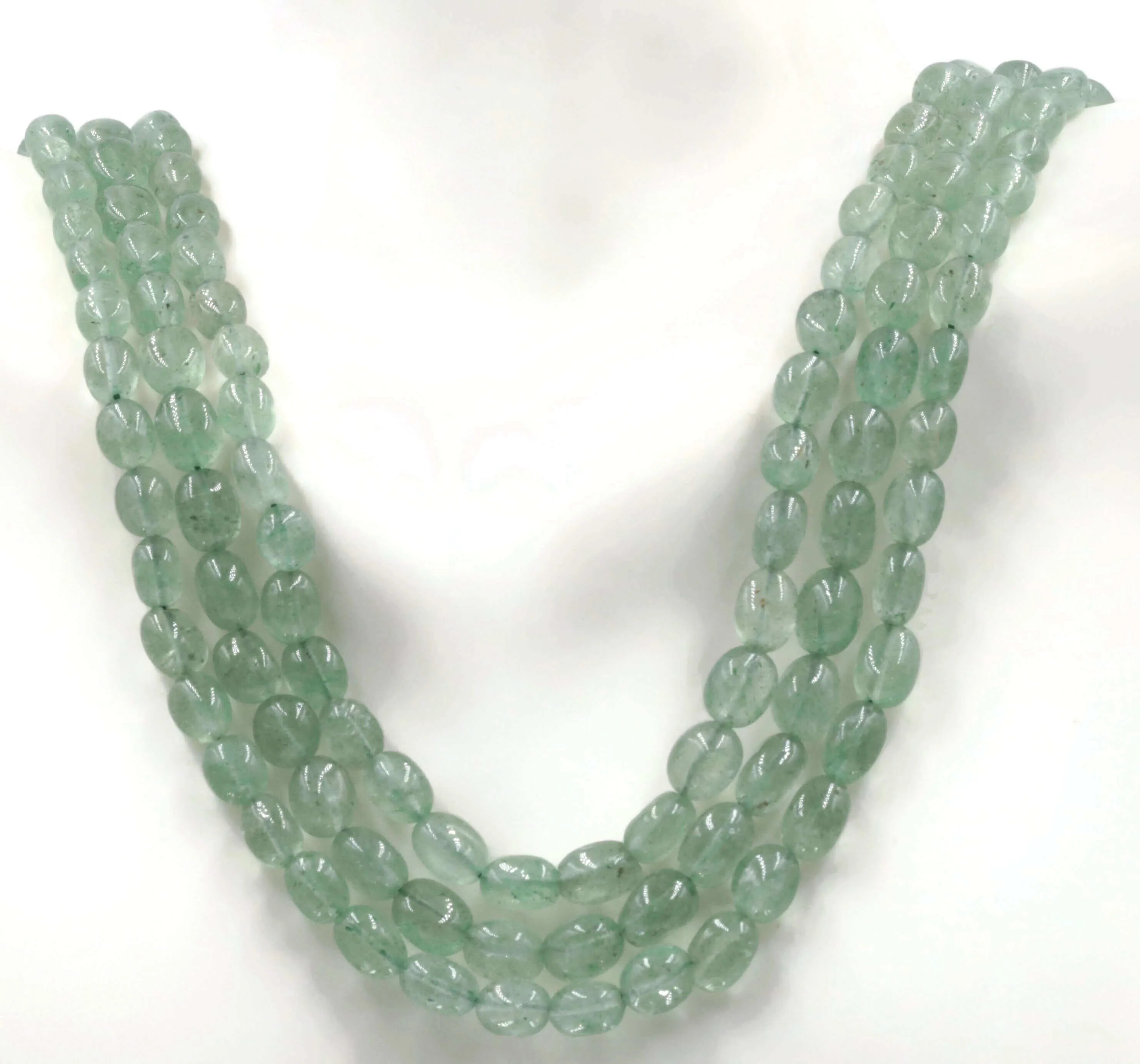 Natural Green Russian Emerald Aventurine Quartz Beaded Necklace Aventurine Quartz Gemstone Necklace SKU 6142676 6142675