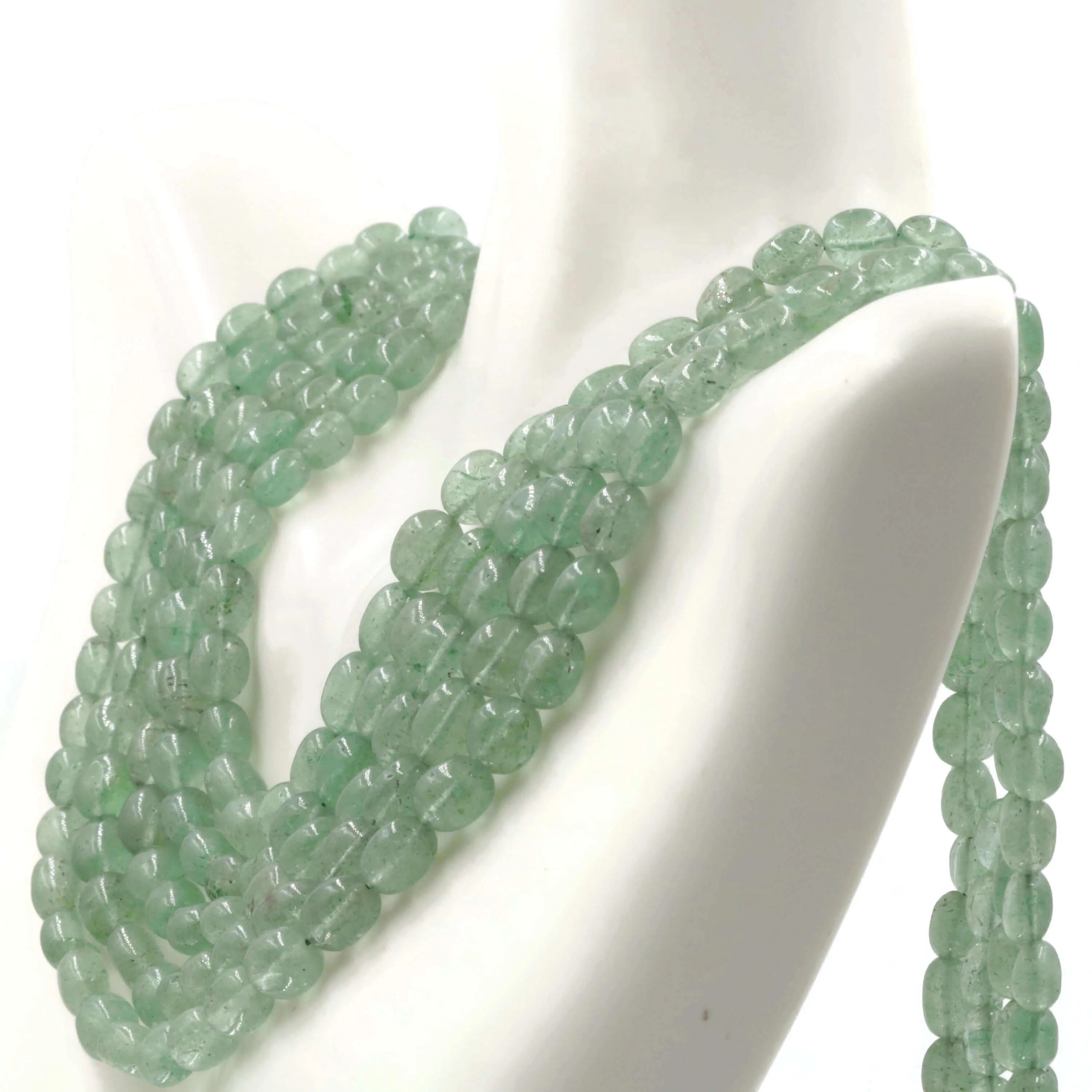 Natural Green Russian Emerald Aventurine Quartz Beaded Necklace Aventurine Quartz Gemstone Necklace SKU 6142676 6142675