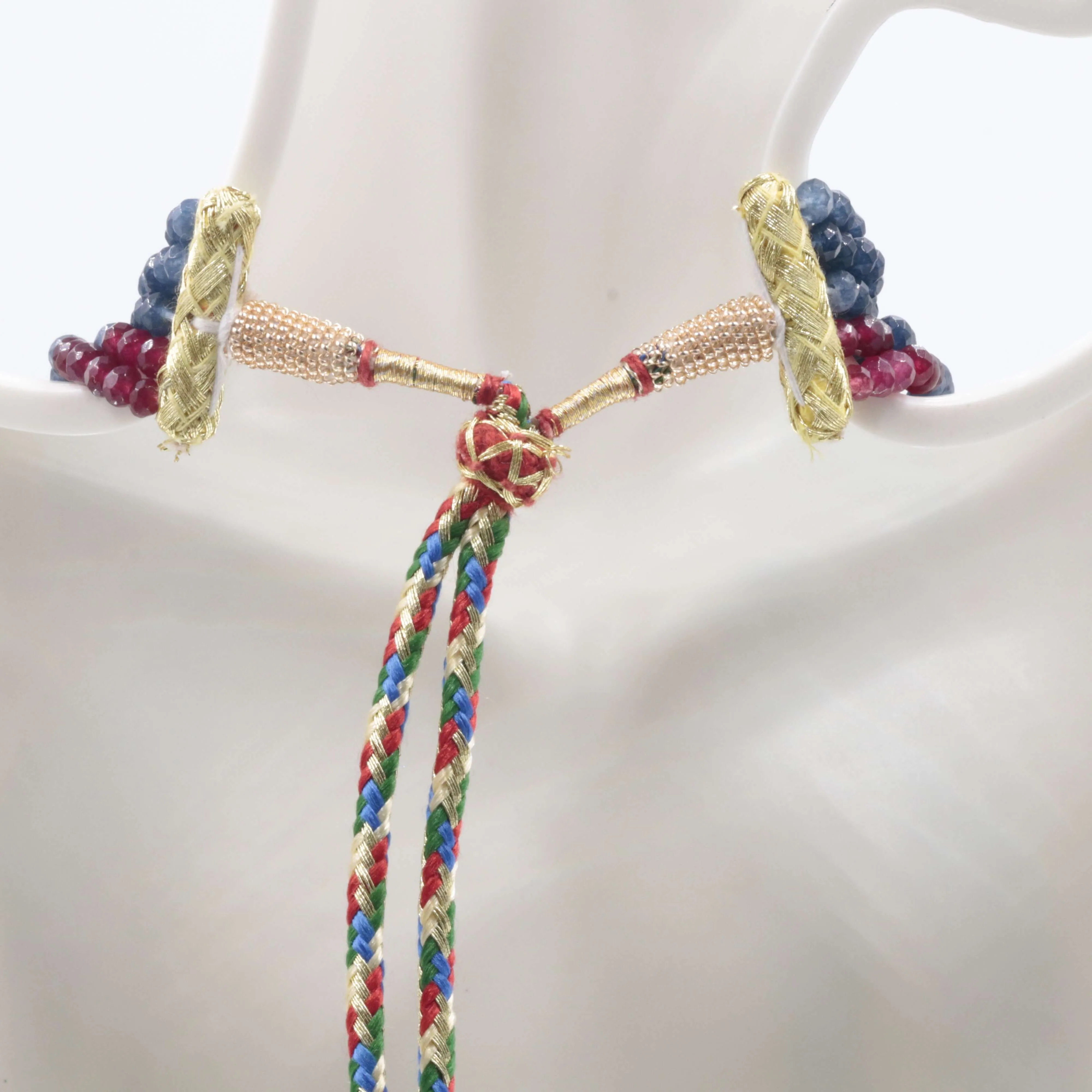 Natural Multi Color Quartz Faceted Bead Necklace Multi Strand Colorful Beaded Gemstone Necklace SKU 6142712 6142713