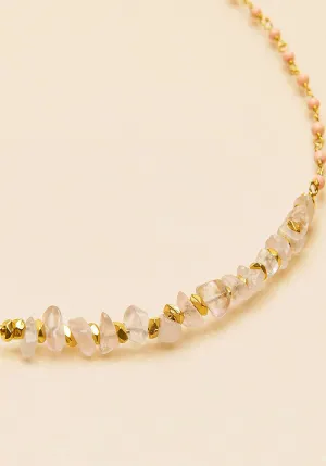 Necklace  2cap Quartz-Rose