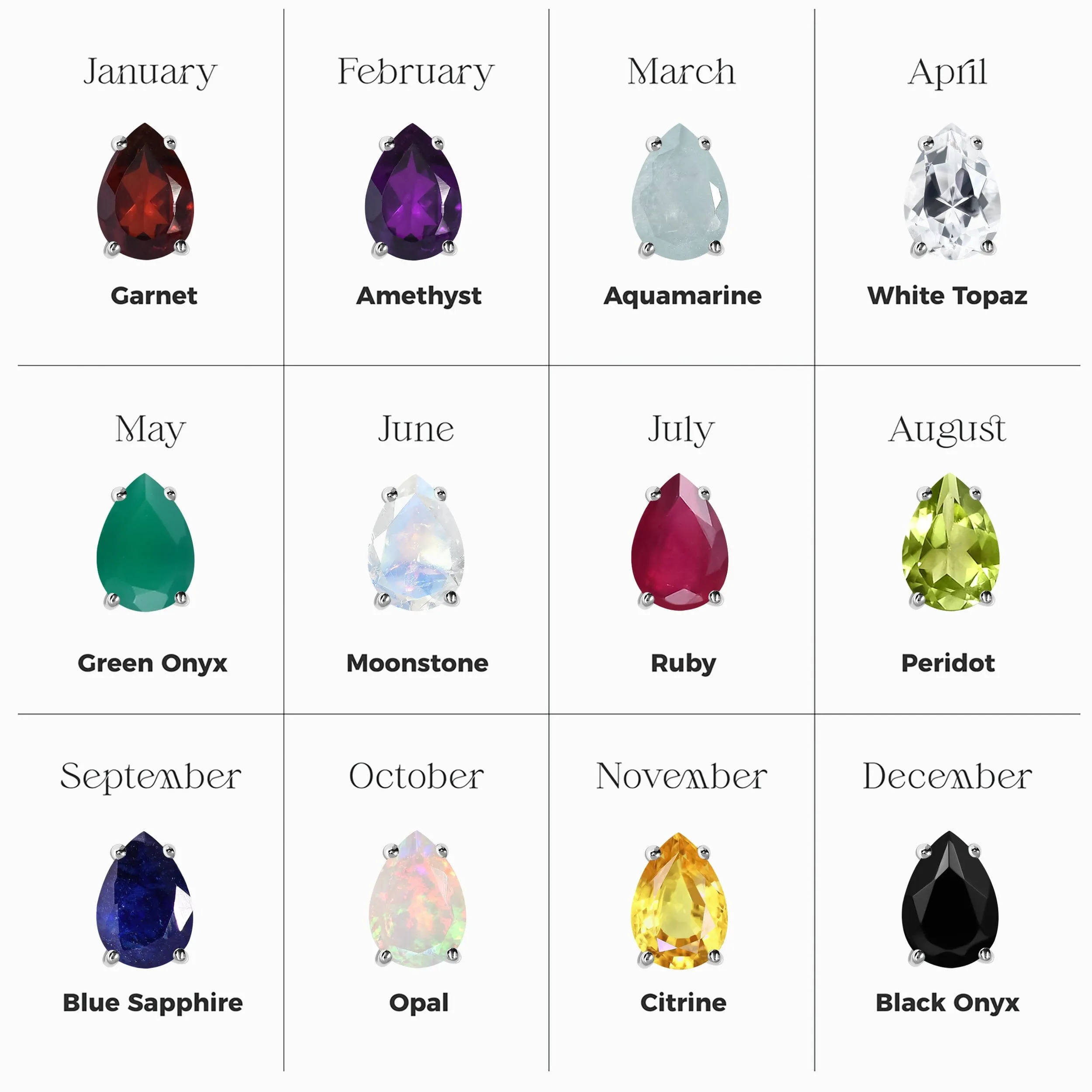 October Birthstone Sway Necklace & Herringbone Chain