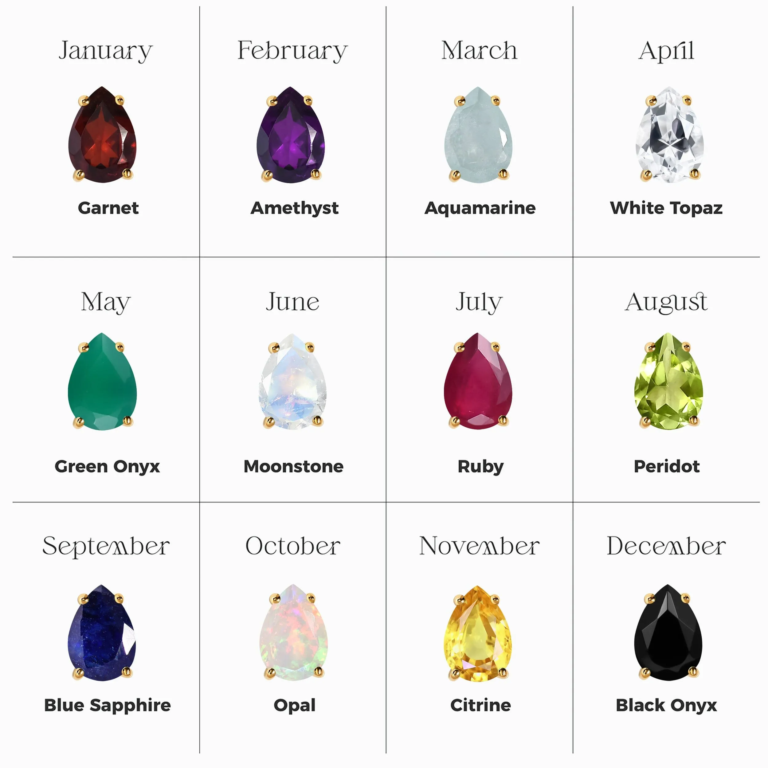 October Birthstone Sway Necklace & Herringbone Chain